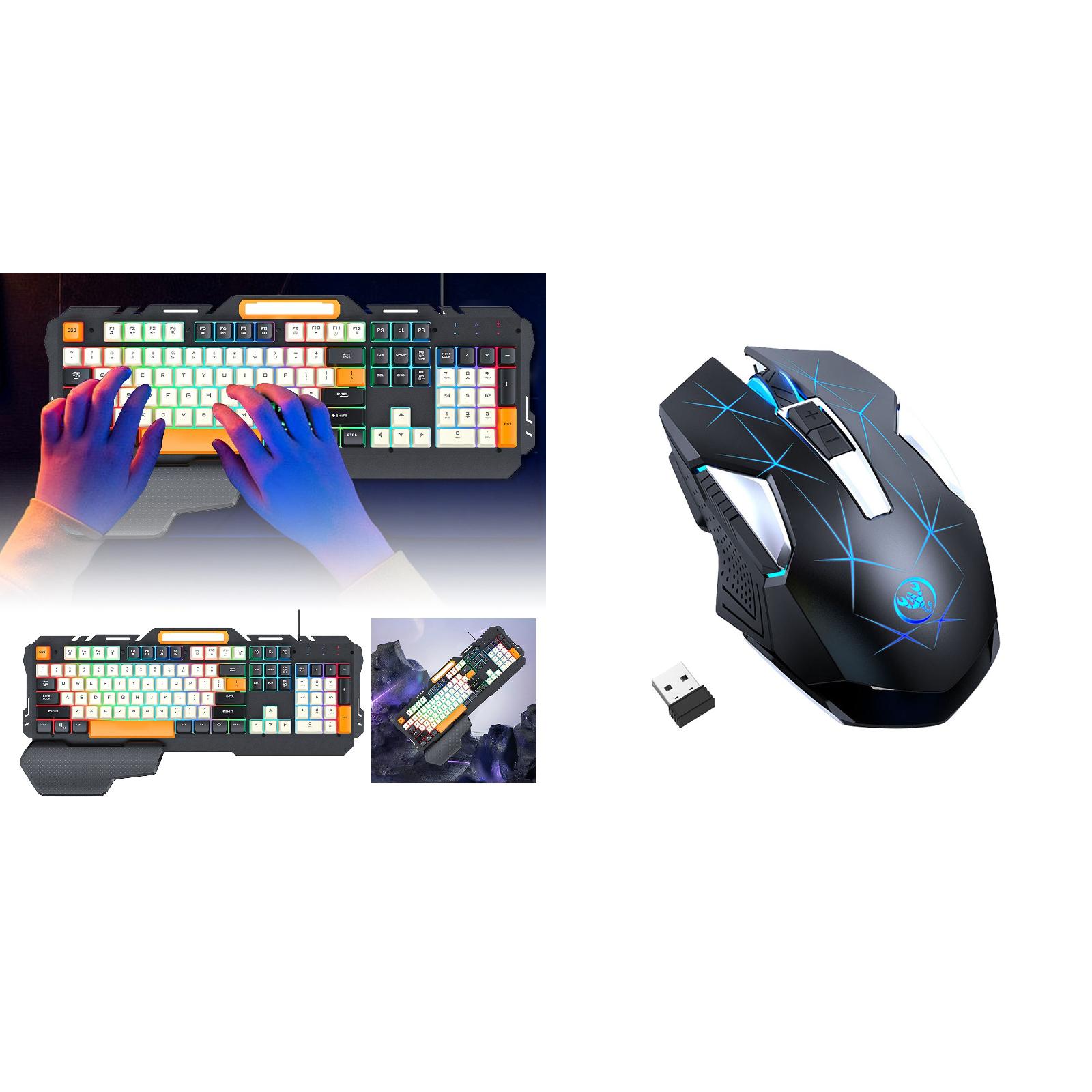 Gamer Keyboard Battery Life For Windows Pc Gamers Metal Backlit Wrist