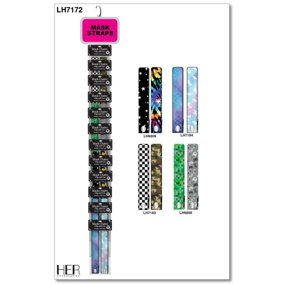 Gamer Kids Fashion Clip & Go Mask Strap 2PK