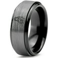 thumbnail image 1 of Gamer Mens Rings Pure Grey Ring Men Tungsten Valentines Gift 18th Birthday Hotwife Jewelry, 1 of 8