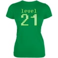 thumbnail image 1 of Gamer Milestone Birthday Level 21 Juniors Soft T Shirt Irish Green X-LG, 1 of 1