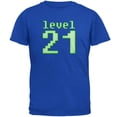 thumbnail image 1 of Gamer Milestone Birthday Level 21 Mens Soft T Shirt Royal LG, 1 of 1