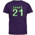 thumbnail image 1 of Gamer Milestone Birthday Level 21 Mens T Shirt Purple LG, 1 of 1
