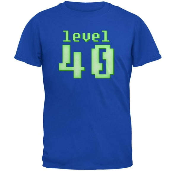 Gamer Milestone Birthday Level 40 Mens Soft T Shirt Royal SM