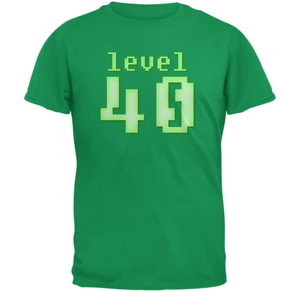 Gamer Milestone Birthday Level 40 Mens T Shirt Irish Green SM