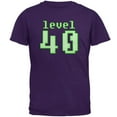 thumbnail image 1 of Gamer Milestone Birthday Level 40 Mens T Shirt Purple LG, 1 of 1