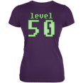 thumbnail image 1 of Gamer Milestone Birthday Level 50 Juniors Soft T Shirt Purple LG, 1 of 1