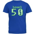 thumbnail image 1 of Gamer Milestone Birthday Level 50 Mens Soft T Shirt Royal 2XL, 1 of 1