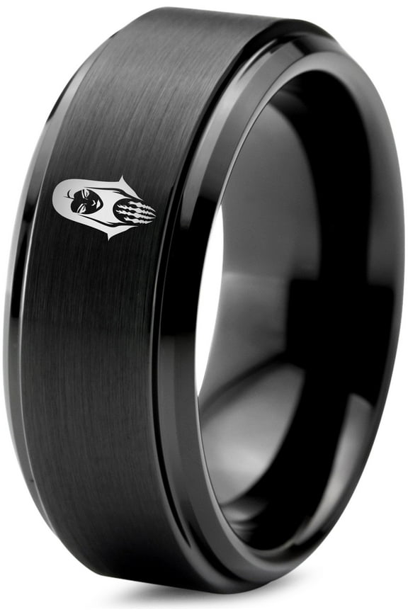 Gamer Mothers Day Tungsten Mens Wedding Band Black Chunky Rings Bohemian Jewelry Valentines Gifts for Boyfriend
