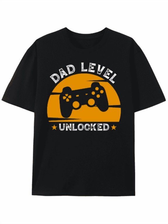 Gamer Nerd T-Shirt Father's Day Gamer Gift: Dad Level Unlocked Tee A Surprise Gift For Family And Friends