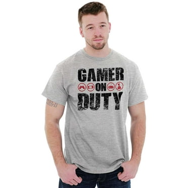 Gamer On Duty Video Games Nerdy Geeky Men Big & Tall Graphic Tee Brisco Brands 2X