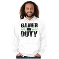 thumbnail image 1 of Gamer On Duty Video Games Nerdy Geeky Men's Big & Tall Graphic Hoodie Brisco Brands 4X, 1 of 5