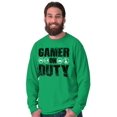 thumbnail image 1 of Gamer On Duty Video Games Nerdy Geeky Men's Long Sleeve Tee T Shirt Brisco Brands 2X, 1 of 6