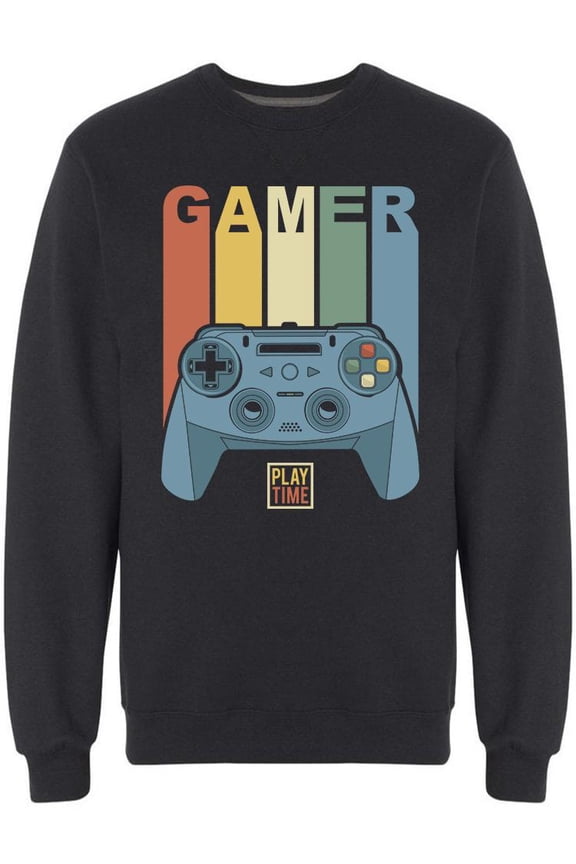 Gamer Play Time Sweatshirt Men -Image by Shutterstock, Male Large