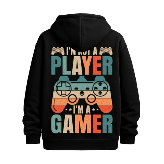 Gamer Pride Hoodie graphic hoodies funny humor men hoodies black Solid Color Design Long Sleeve Casual Hooded Sweatshirt Christmas vintage Funny Unisex Shirt Graphic tshirts