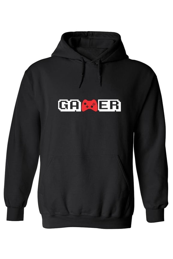Gamer Quote And Controller Hoodie Men -SPIdeals Designs, Male Large