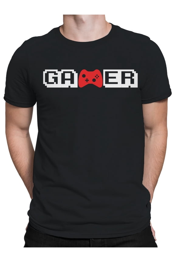 Gamer Quote And Controller T-Shirt Men -SPIdeals Designs, Male Large