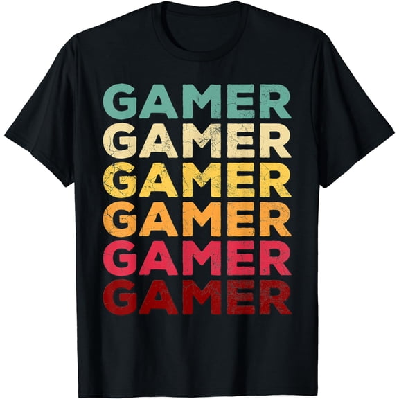 Gamer Retro 70s 80s 90s Video Game Men Boys Gift Vintage T-Shirt