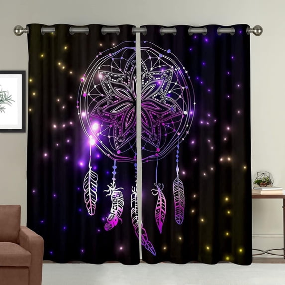 Gamer Room Curtains for Bedroom Boys Teens Video Game Gamepad Thermal Window Drapes - Thermal Insulated Room Curtains for Living Room, 2 Window Curtain Panels