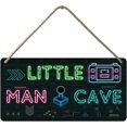 thumbnail image 1 of Gamer Room Decor For Boys Bedroom Wall Decor For Men Gaming Decor Game Room Accessories Kids Decorations For Bedroom Little Man Cave Wooden Door Sign Cool Stuff For Your Room Gaming Wall Art 12X6 In, 1 of 6