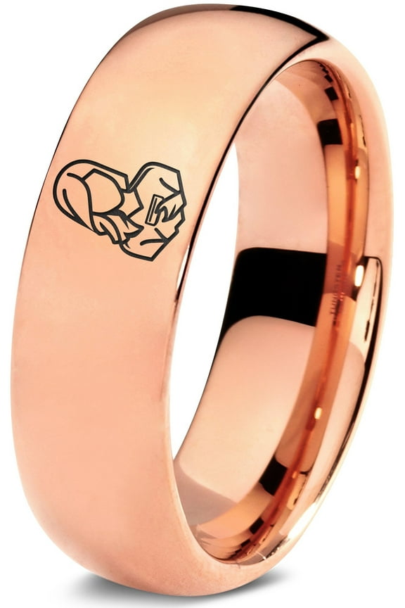 Gamer Rose Gold Class Ring Tungsten Best Gifts for Him Gay Lawyer Gift Dainty Mom Men Set