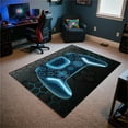 thumbnail image 1 of Gamer Rug for Room,3x5 ft Non-Slip Blue Gaming Rugs for Bedroom Living Room and Game Space Decor, 1 of 8