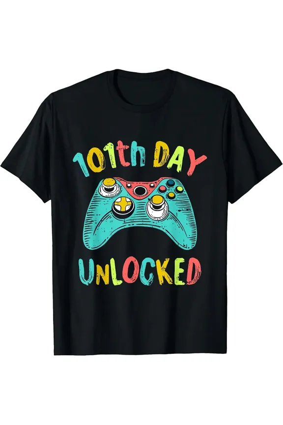 Gamer School 101th Day Unlocked Graphic T-Shirt