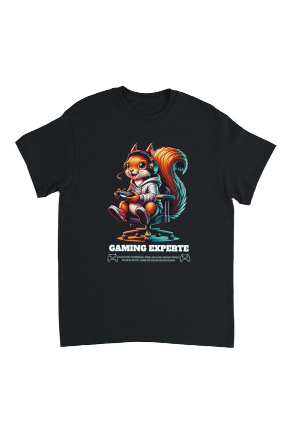 Gamer Squirrel Graphic Shirt, Retro Nerd Gaming Woodland Animal Art Design Comfort Colors Unisex Cotton T-Shirt, Size S-3XL