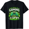 thumbnail image 1 of Gamer St Patricks Day Boys Video Games St Pats Gaming T-Shirt, T-Shirt for Kids Youth, 180gsm, 100% Cotton, 1 of 5