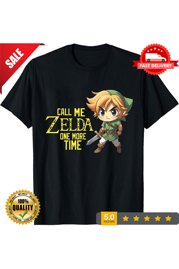 Gamer T-shirt, Legends of Zelda Inspired Featuring Link, 'don't Call Me Zelda' Printed on 100% Cotton T-shirt, CROWD FAVORIT-TH77603