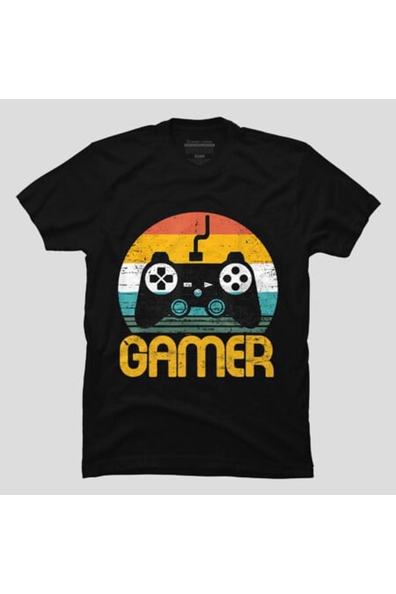 Gamer Tee Vintage Video Games Graphic, K29261 Unisex T-Shirt – Extended Sizes Up to 5XL