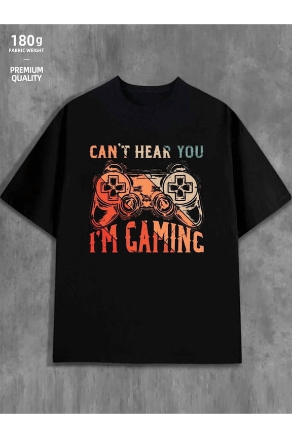 Gamer Tee men 180G 100% Cotton black Original Unisex Shirt Cotton tshirts Vintage Unisex Shirt Graphic Tee tshirts Fashion Unisex Shirt Graphic tshirts Vintage Unisex Shirt Printed tshirts