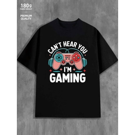 Gamer Tee mens games 180G 100% Cotton black game funny Classic Unisex Shirt Graphic tshirts Trendy Unisex Shirt Printed tshirts Unique Design Unisex Shirt Short Sleeve tshirts
