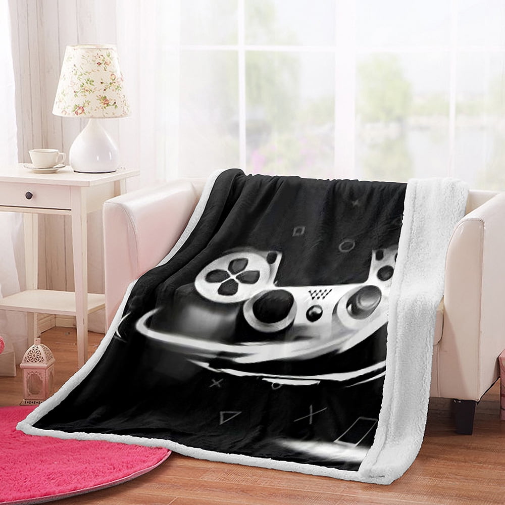 Gamer Throw Blanket for Boys,Gaming Fleece Blanket Cool Games Gamepad