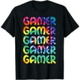 thumbnail image 1 of Gamer Tie Dye Style Gaming Video Game Men Boys Teens T-Shirt, 1 of 4