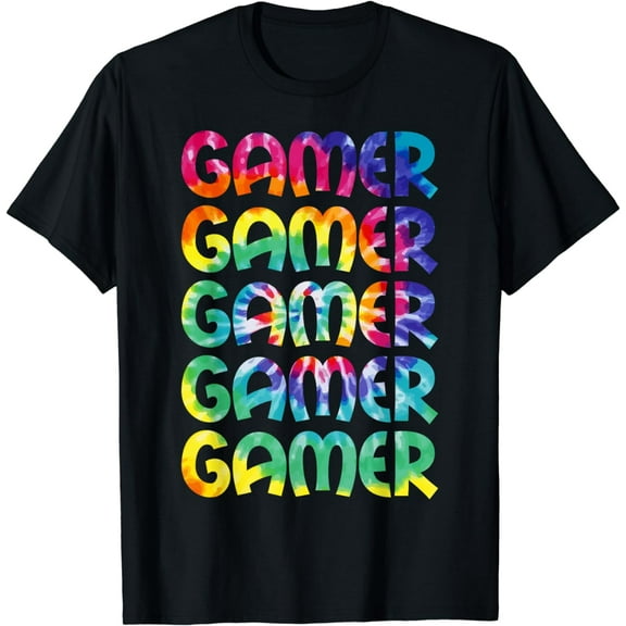 Gamer Tie Dye Style Gaming Video Game Men Boys Teens T-Shirt