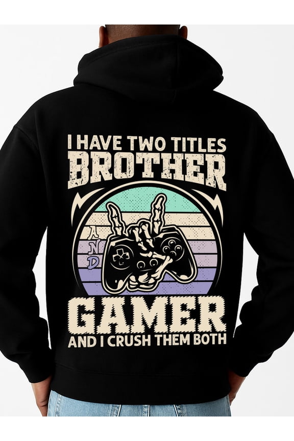 Gamer Titles Hoodie graphic hoodies game men sweatshirts black Regular Fit, All-Season Casual Wear, Ideal Gift comfortable fun funny Classic Unisex Shirt Short Sleeve tshirts