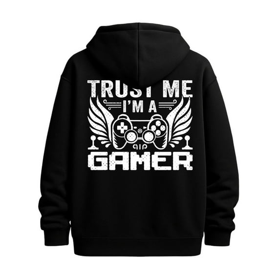 Gamer Trust Me hoodies funny humor men's funny hoodies black Solid Color Design Long Sleeve Casual Hooded Sweatshirt spring wife Basic Unisex Shirt Crewneck tshirts