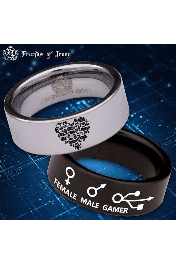 Gamer Tungsten Carbide Ring