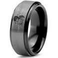 thumbnail image 1 of Gamer Tungsten Grey Chunky Ring Handmade Gift Mixed Metal Jewelry Midi Metallic Mom Men, 1 of 7