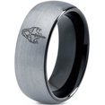 thumbnail image 1 of Tungsten Gamer Birthday Gift for Her Gray Engagement Rings Men Ring Oval Customized Jewelry, 1 of 7