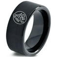 thumbnail image 1 of Gamer Tungsten Ring Metallic Black Mens Jewelry Dad Gift Husband Wedding Gifts for Couple Unique, 1 of 7