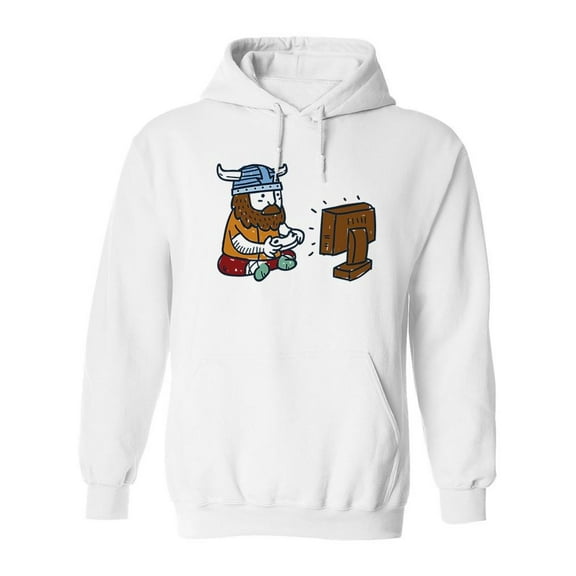 Gamer Viking Hoodie Men -Image by Shutterstock, Male Medium
