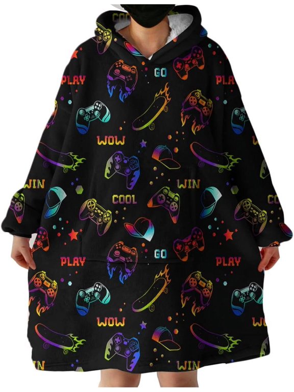 Gamer Wearable Blanket Modern Sweatshirt