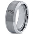 thumbnail image 1 of Tungsten Bold Gray Ring Gamer Wedding Boyfriend Birthday Gift Best Man Gifts Tungsten Midi, 1 of 7
