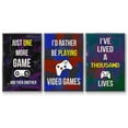 thumbnail image 1 of Gamer at Play I - Framed Premium Gallery Wrapped Canvas L Frame 3 Piece Set - Ready to Hang, 1 of 9
