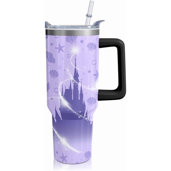 Gamer''s Choice Tumbler 40oz - Vacuum Insulated Stainless Steel Cup with Handle & Straw, 8-Bit Pixel Design for Gaming Enthusiasts (Holiday Birthday Gift)