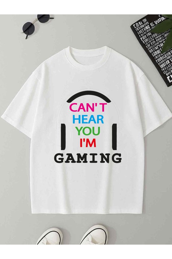 Gamer's Pride Tee game funny t shirts t shirts men's 180G 100% Cotton white Fashionable summer T-shirt, machine washable, fun and playful, cool T-shirt, funny T-shirt Comfortable loose T-shirt game