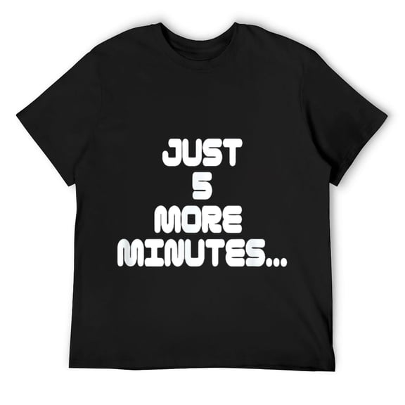 Gamer statement T shirt - Just 5 more minutes - Gaming save Black