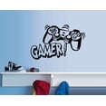 thumbnail image 1 of Gamer with Controller- Wall Decal 13" x 20" Blk, 1 of 2
