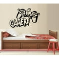 thumbnail image 1 of Gamer with Controller- Wall Decal 20" x 30" Blk, 1 of 2